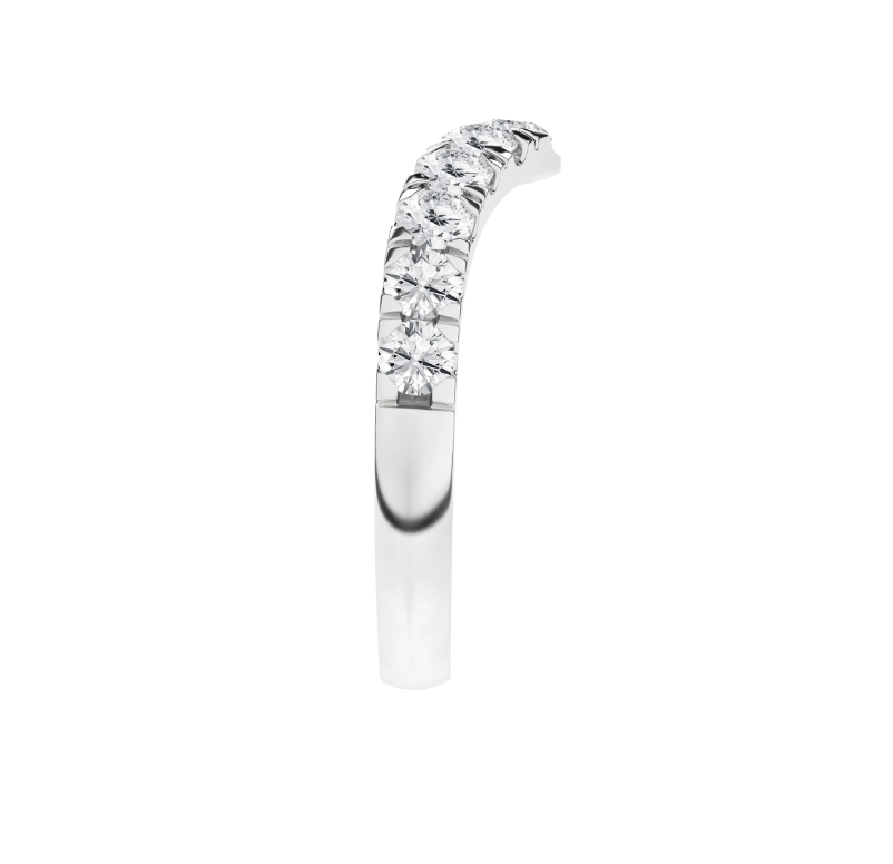 Contour Band in Lab Diamonds - White Gold