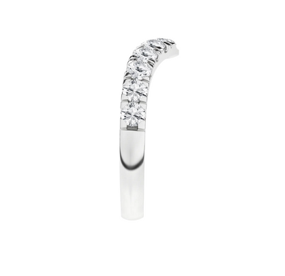 Contour Band in Lab Diamonds - White Gold