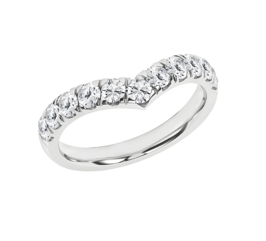Contour Band in Lab Diamonds - White Gold