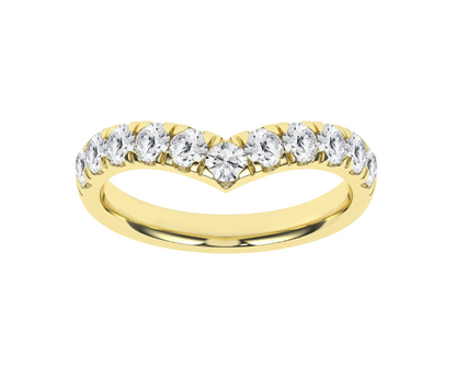 Contour Band in Lab Diamonds - Yellow Gold