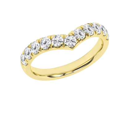 Contour Band in Lab Diamonds - Yellow Gold