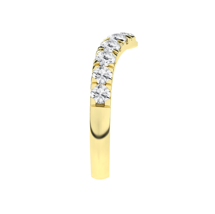 Contour Band in Lab Diamonds - Yellow Gold