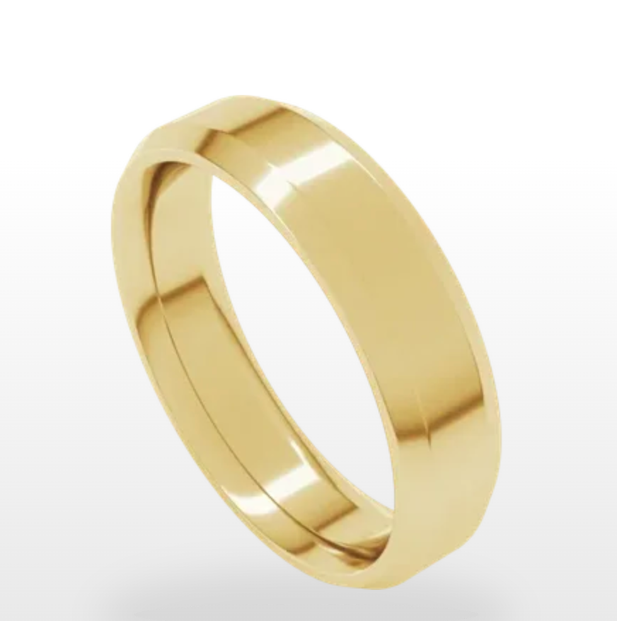 Beveled Edge Comfort Fit Man's Band