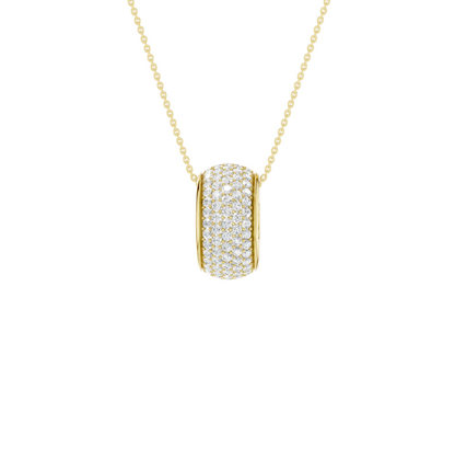 Diamond Pave Bead Necklace