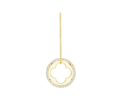 Diamond Pave Bead Necklace