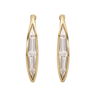 Tapered Baguette Stud Earrings