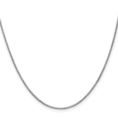 Long White Gold Box Chain