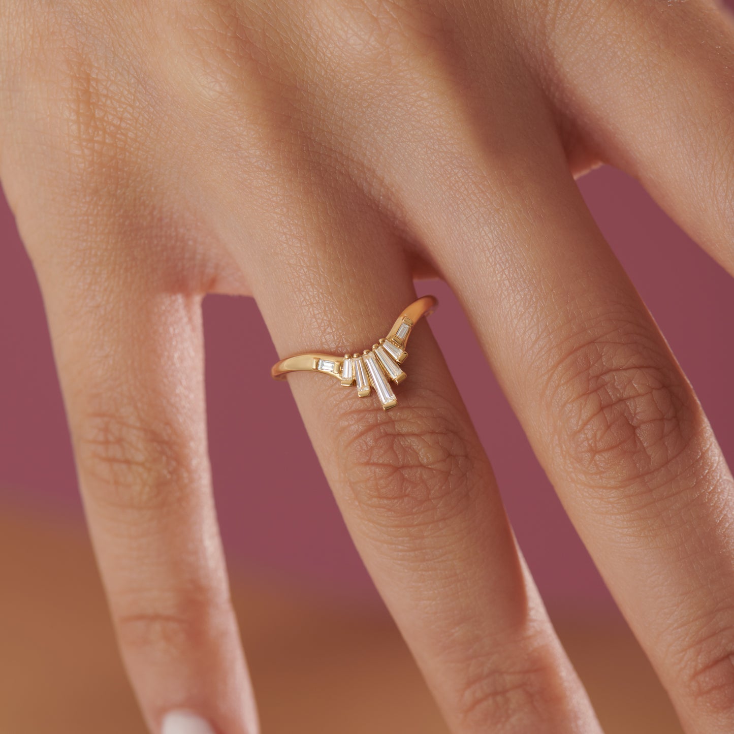 Diamond Baguette Nesting Ring