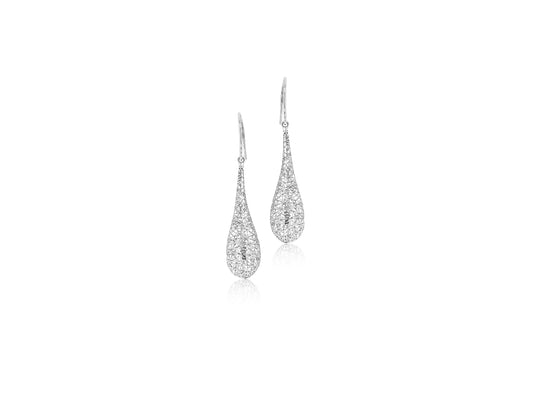 White Gold Cut Out Earring Drops