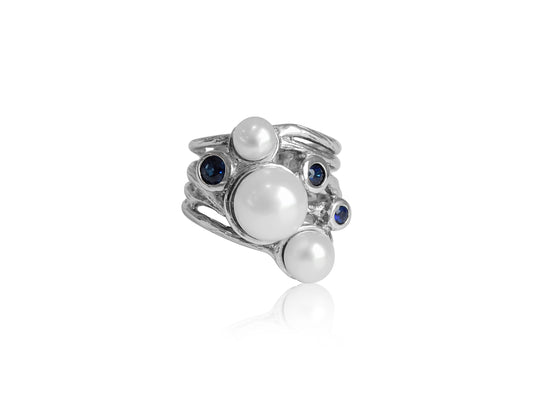 Triple Pearl Ocean Ring