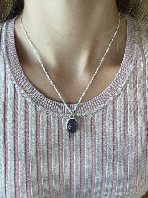 Amethyst Scarab Pendant