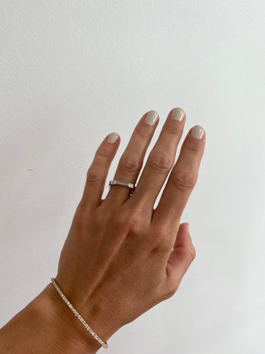 Elongated Baguette Diamond Ring