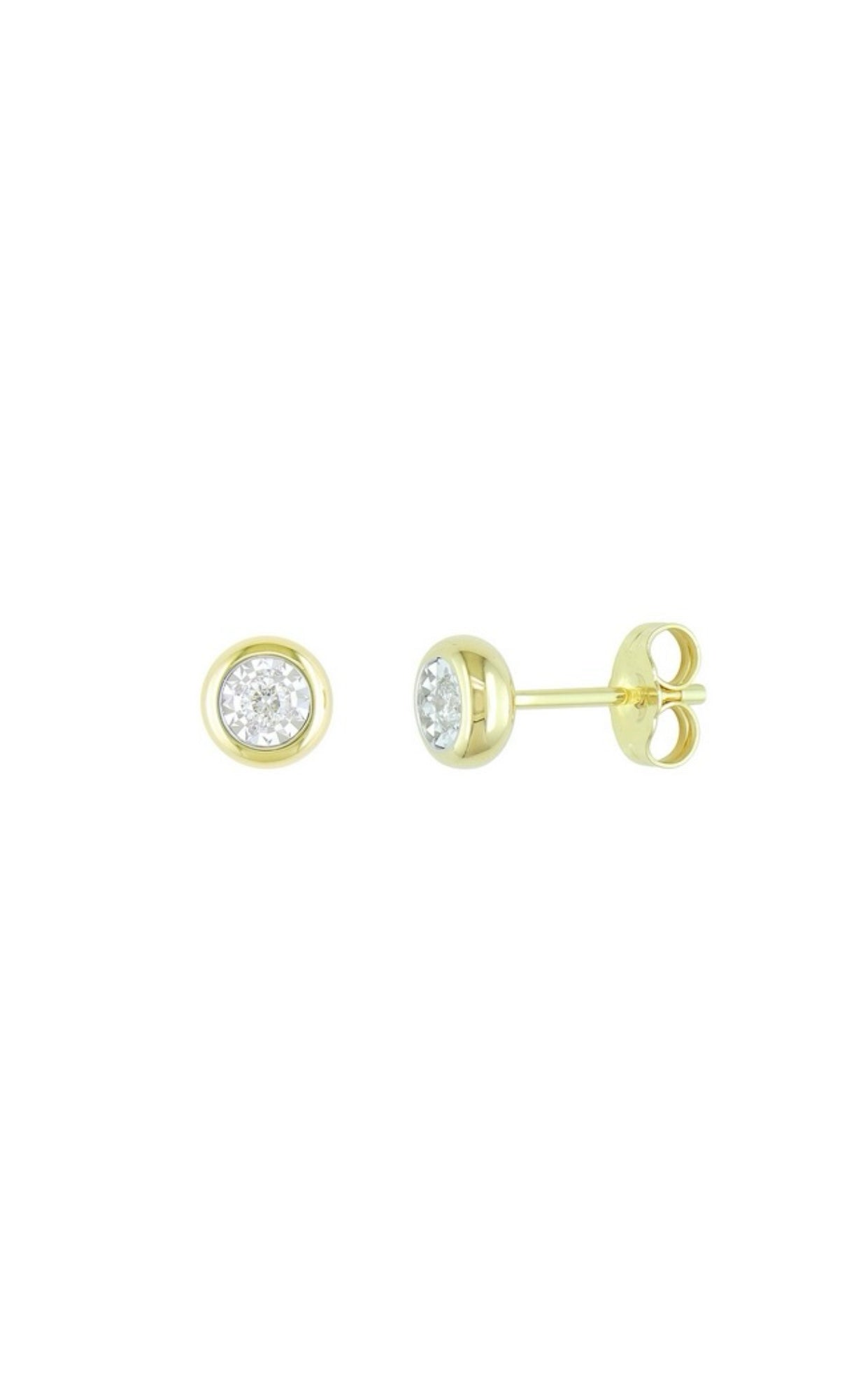 Gold Illusion Diamond Studs