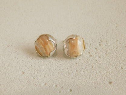 Butterscotch Woolly Mammoth Earring Studs