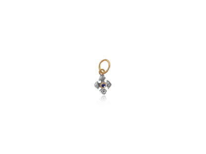 Cross Charm with Sapphire