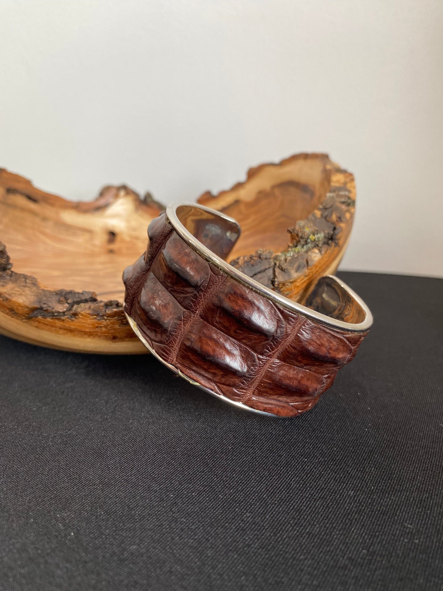 Crocodile Leather Cuff