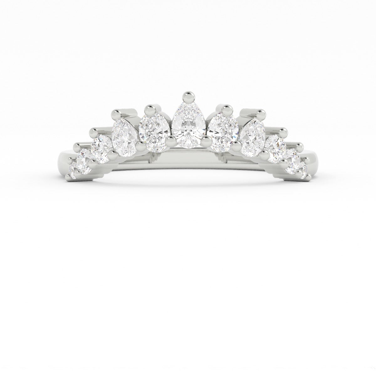 Custom Three Stone Engagement Ring Set