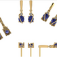 Custom Tanzanite Gold Wrap Earrings