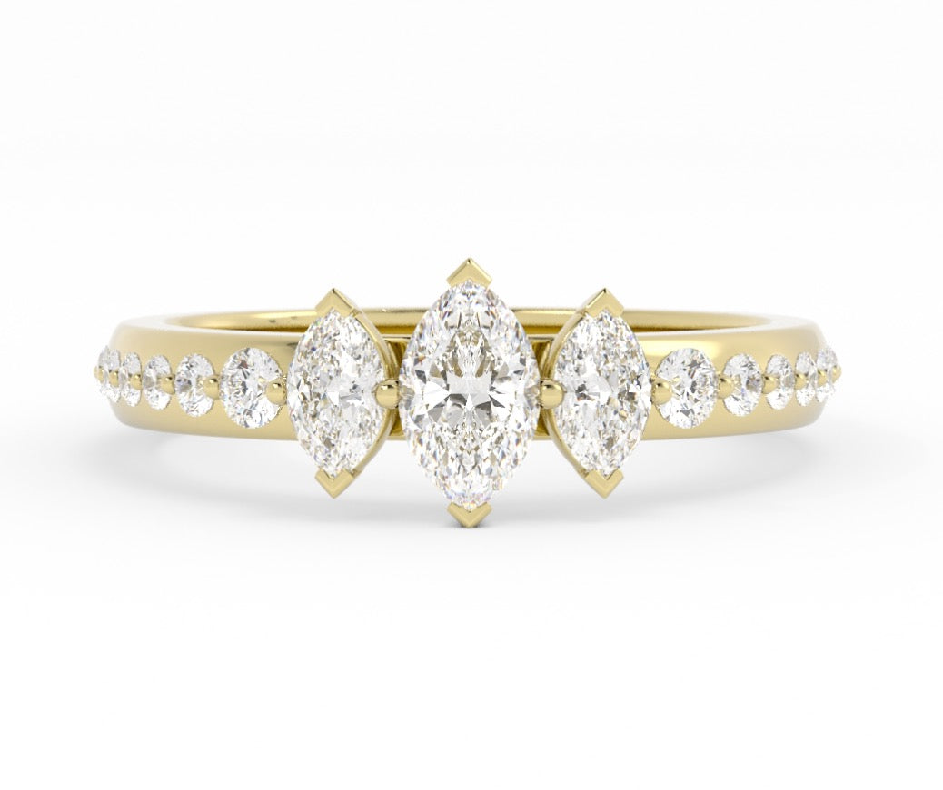 Triple Marquise Custom Ring