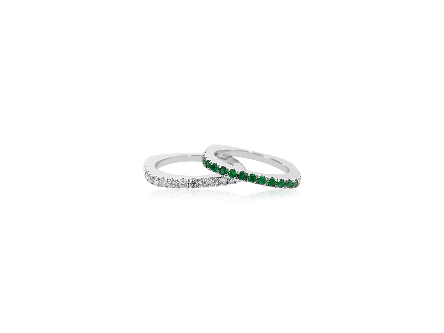 Emerald and Diamond Stacking bands