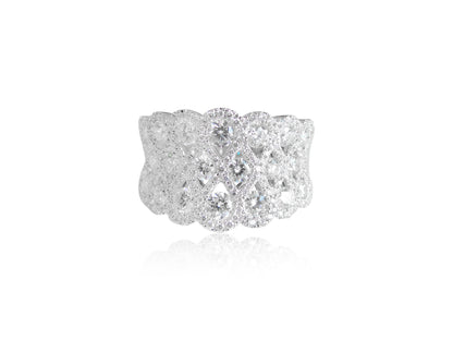 Floating Diamond White Gold Band