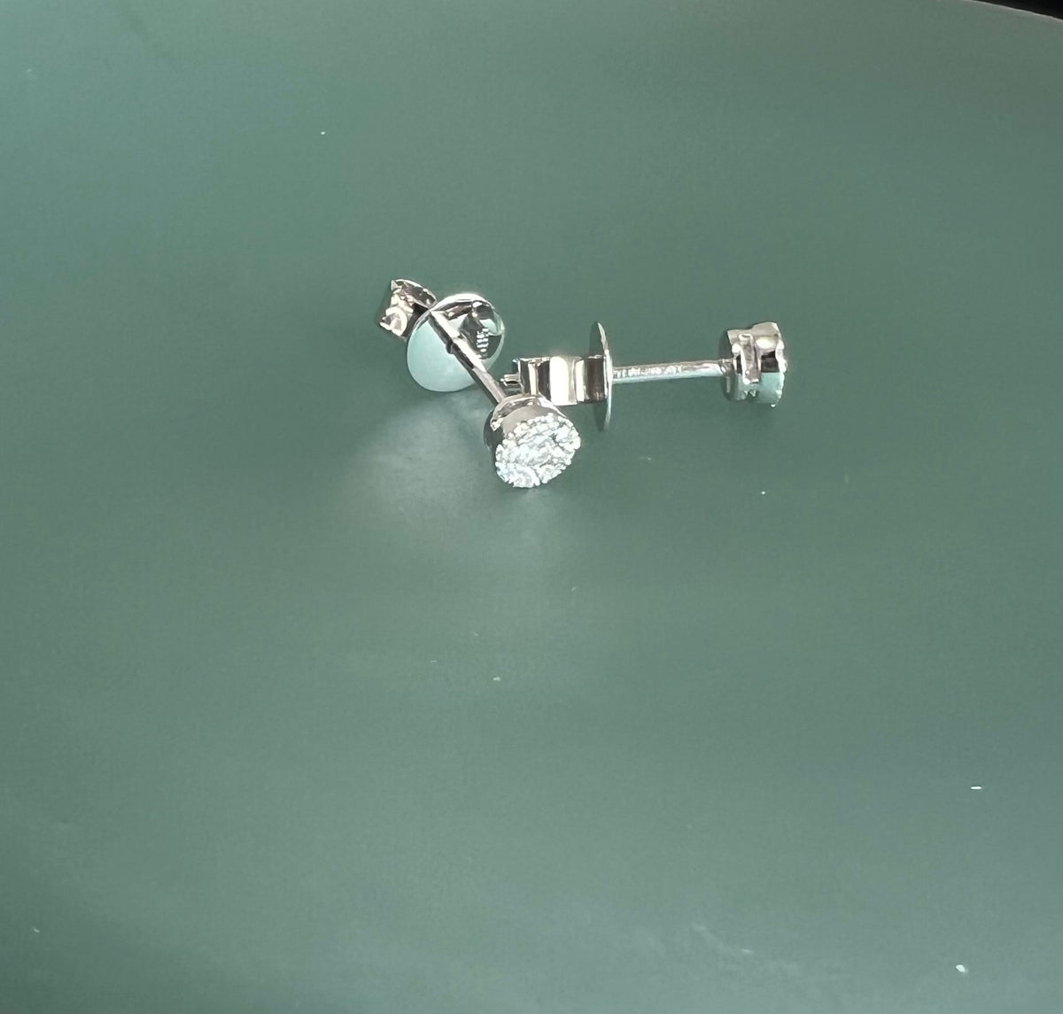 Natural Diamond Cluster Earrings