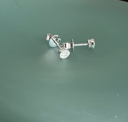 Natural Diamond Cluster Earrings