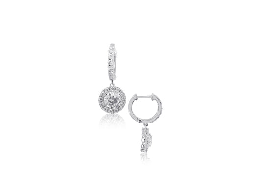 2.80 ct Round Brilliant Lab Diamond Drops