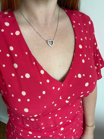 Natural Diamond Open Heart Pendant