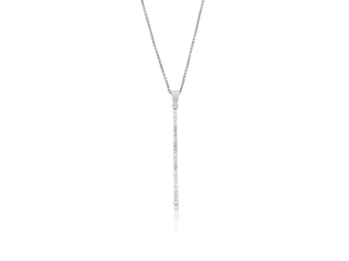 Thin Vertical Diamond Necklace