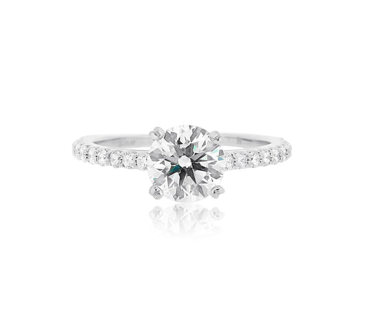 Hearts and Arrows Diamond Engagement Ring