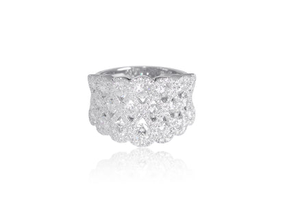 Floating Diamond White Gold Band