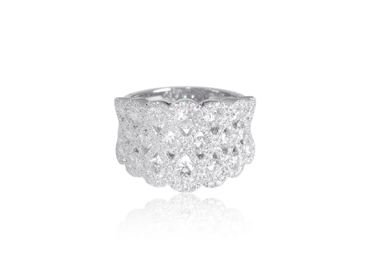 Floating Diamond White Gold Band