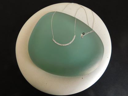 Diamond Curved Bar Necklace