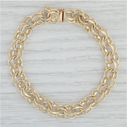 Double Curb Solid Chain Bracelet