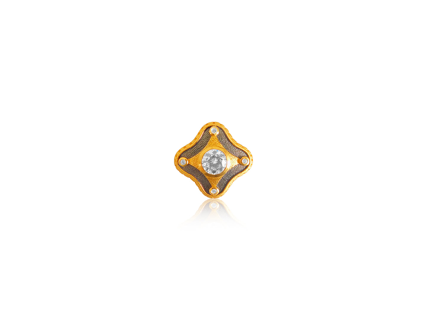 Egyptian Maltese Cross Vermeil Ring