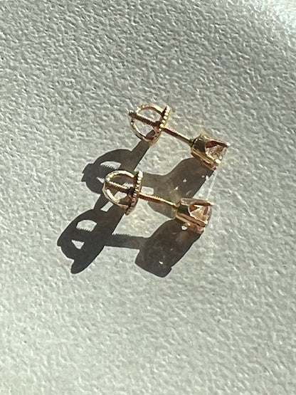 Estate Diamond Studs with Screw Backs