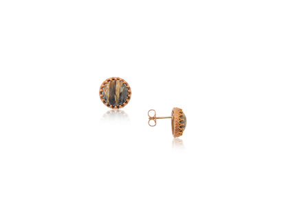 Rose Gold Fossilized Earrings