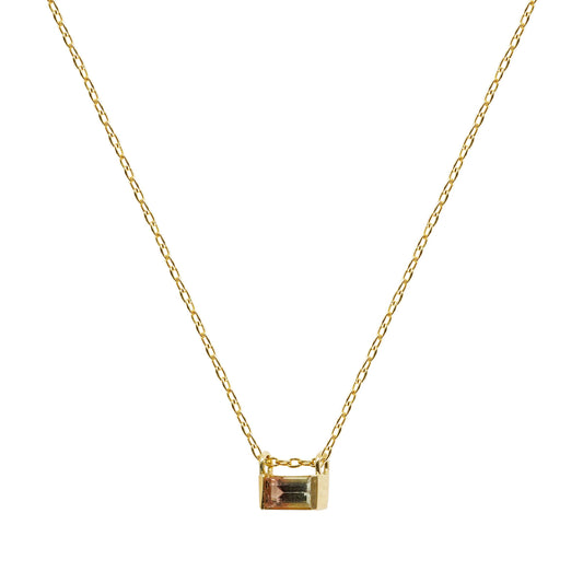 Bicolor Tourmaline Baguette Necklace