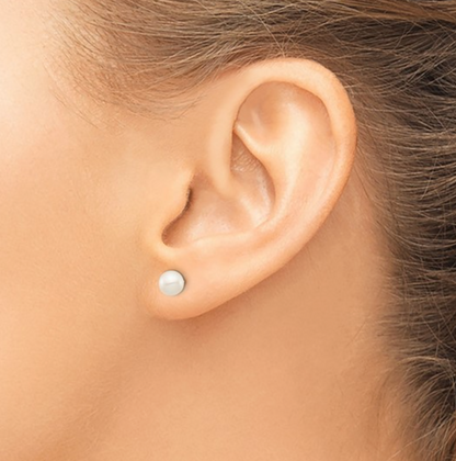 Pearl Earring Studs 6mm