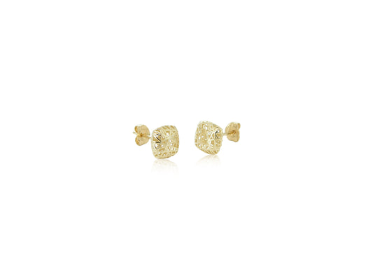 Gold Cut Out Square Studs
