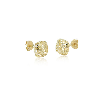 Gold Cut Out Square Studs