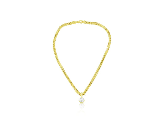 Stunning Diamond Custom Pendant with Gold Chain