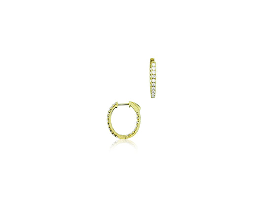 Gold Diamond Inside Out Hoops