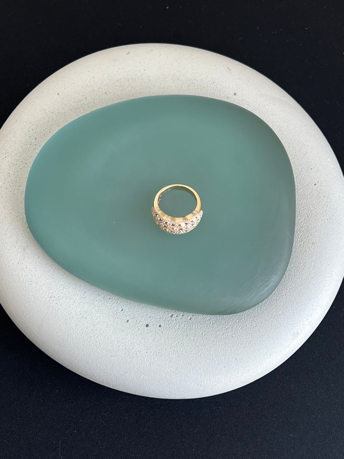 Lattice Diamond Cocktail Ring