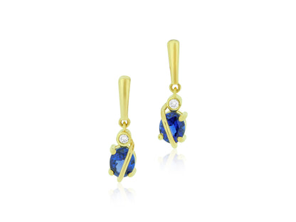 Custom Tanzanite Gold Wrap Earrings