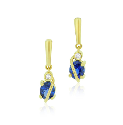 Custom Tanzanite Gold Wrap Earrings