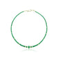 Emerald and Gold Roundel Graduated Necklace