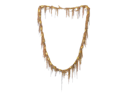 Gold Nugget Fringe Necklace
