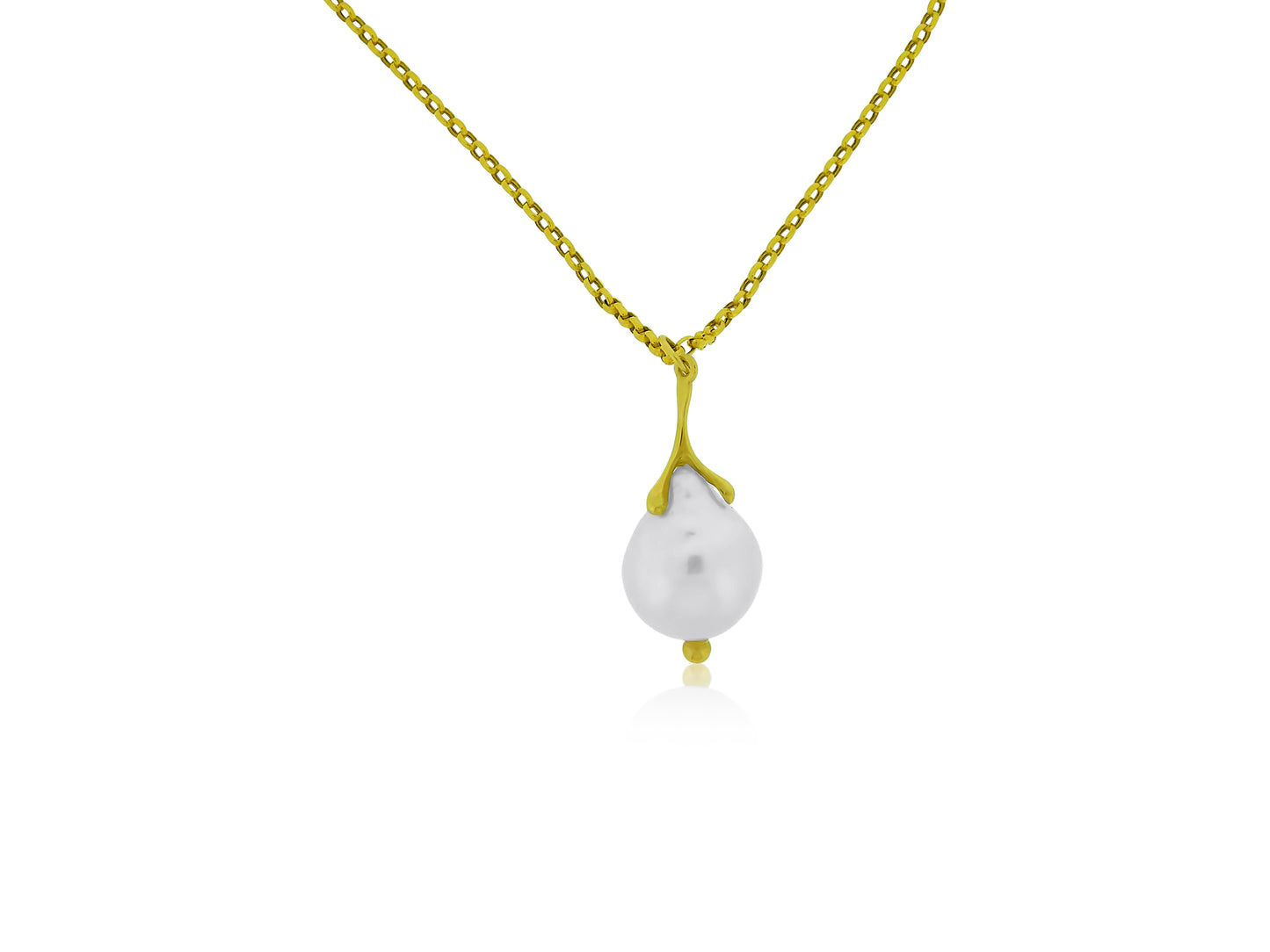 Baroque Pearl Gold Pendant